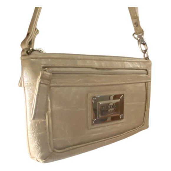 Nicole By Nicole Miller Wristlet Metallic Tan Excellent Condition, Small Clutch - Picture 9 of 12